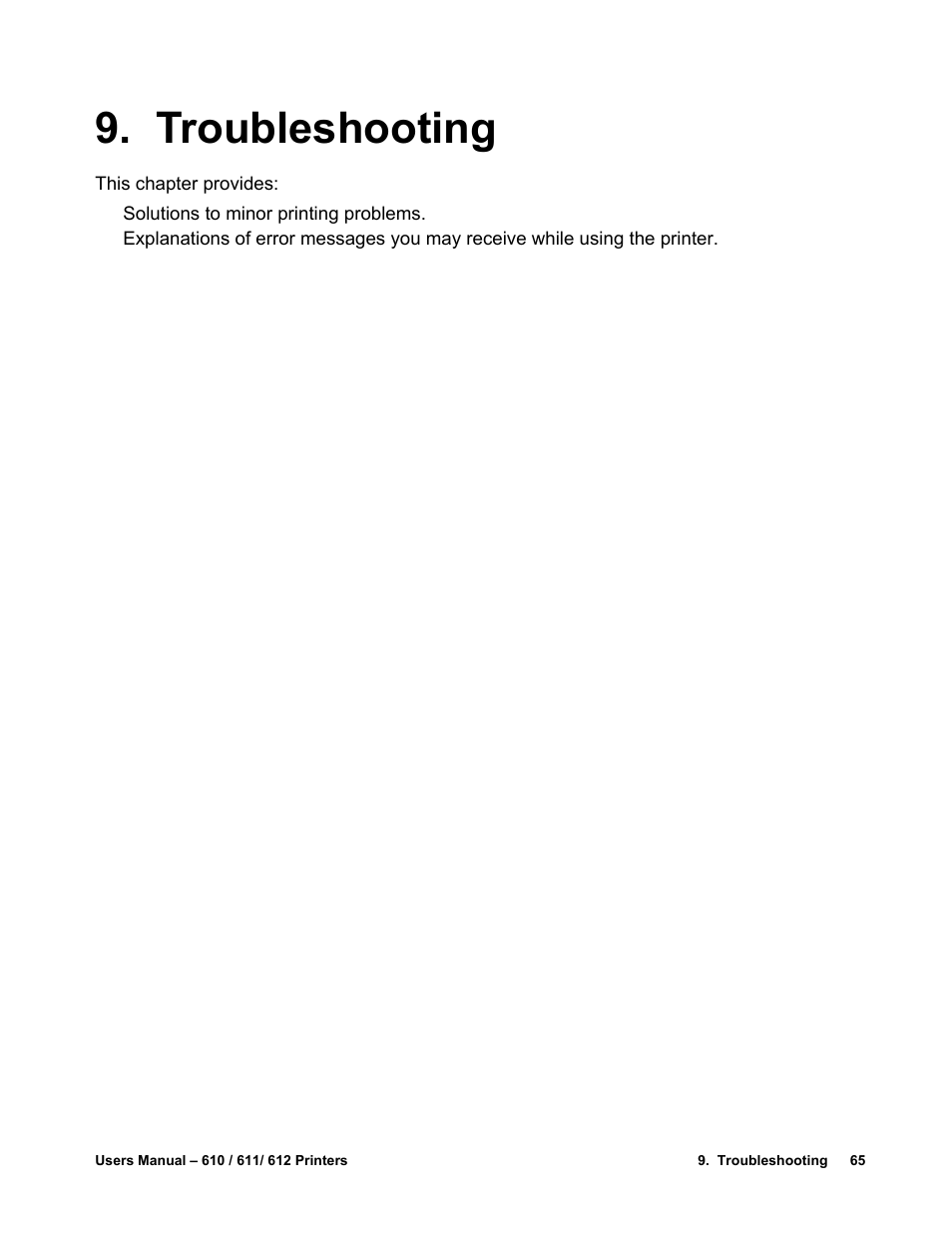 Troubleshooting | Avery Dennison SNAP 611 User Manual | Page 73 / 108