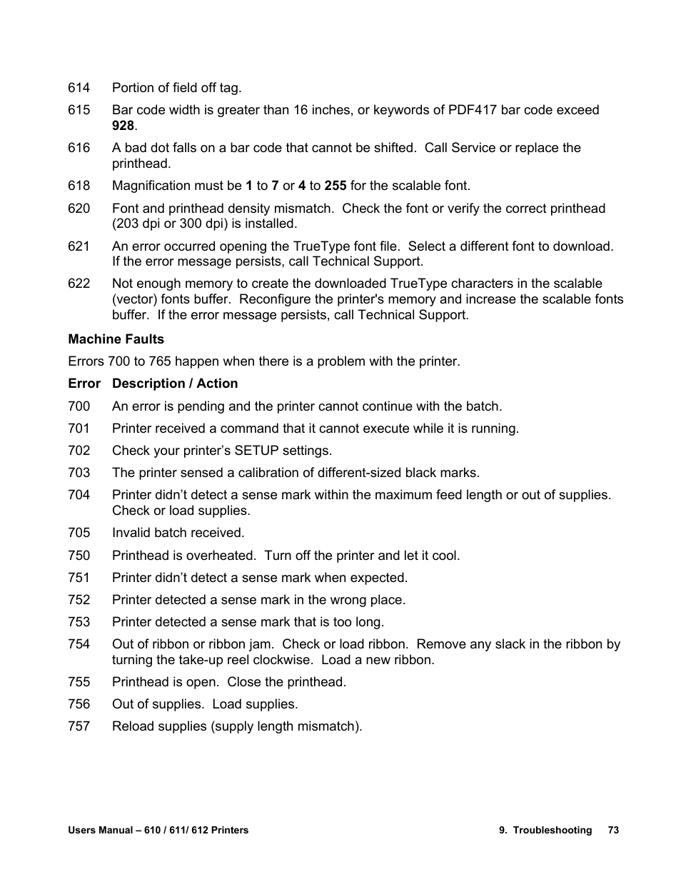 Avery Dennison SNAP 611 User Manual | Page 81 / 108