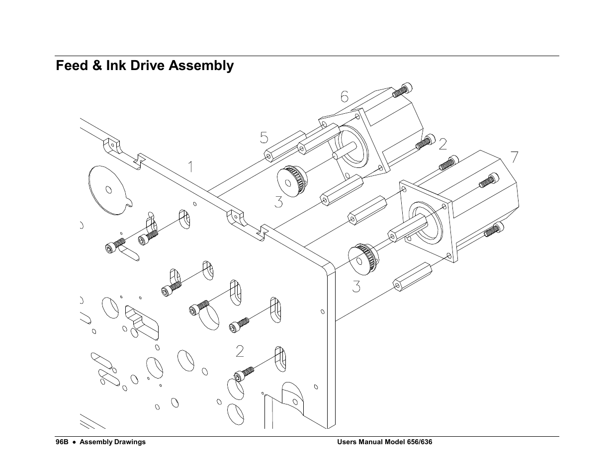 Feed & ink drive assembly | Avery Dennison SNAP 656 User Manual | Page 102 / 123