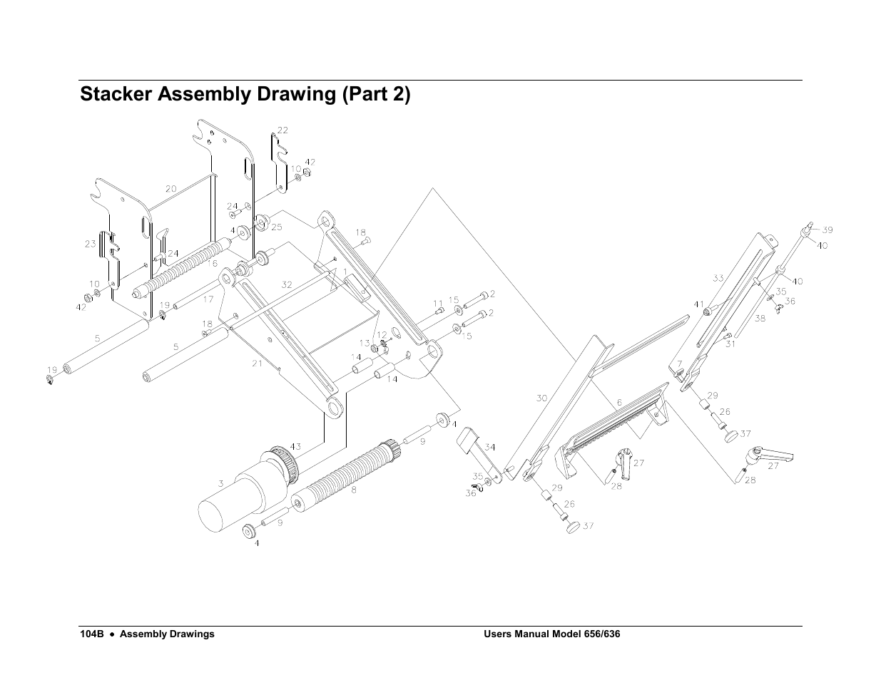 Stacker assembly drawing (part 2) | Avery Dennison SNAP 656 User Manual | Page 110 / 123