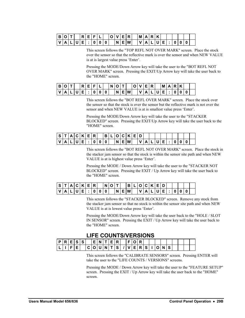 Life counts/versions | Avery Dennison SNAP 656 User Manual | Page 35 / 123