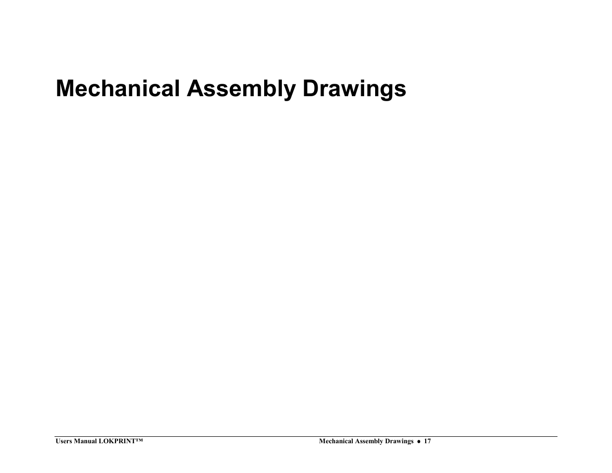 Mechanical assembly drawings | Avery Dennison LOKPRINT I User Manual | Page 17 / 35