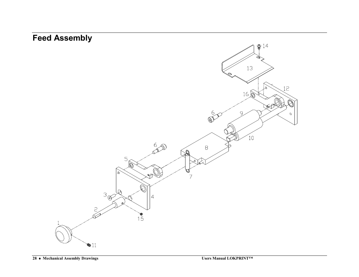 Feed assembly | Avery Dennison LOKPRINT I User Manual | Page 28 / 35