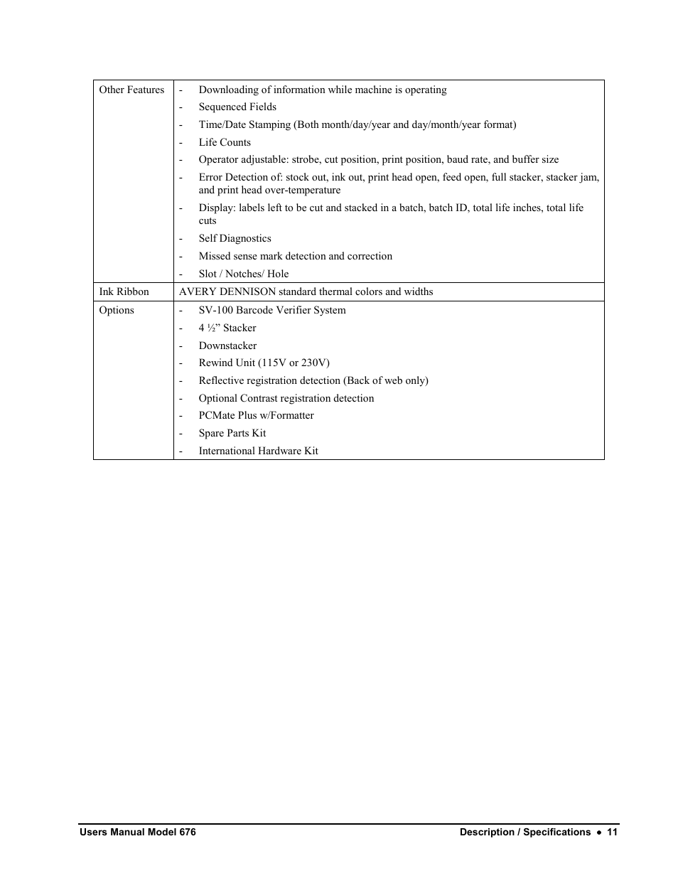 Avery Dennison 676 User Manual | Page 11 / 129