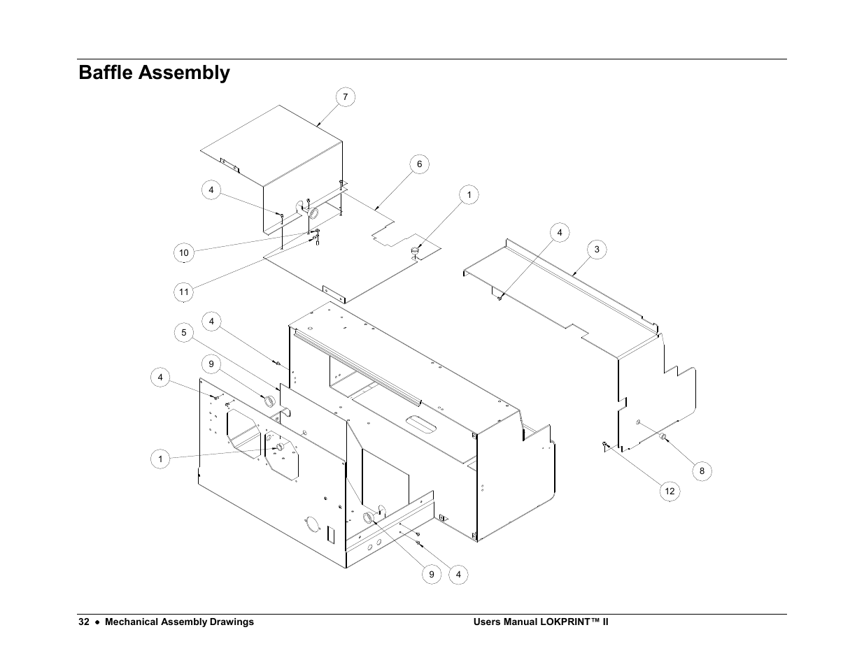 Baffle assembly | Avery Dennison LOKPRINT II User Manual | Page 32 / 51