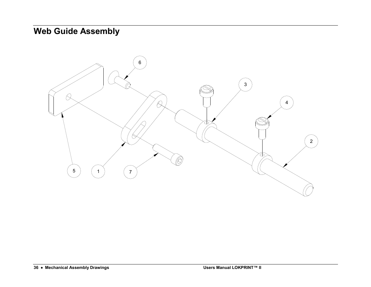 Web guide assembly | Avery Dennison LOKPRINT II User Manual | Page 36 / 51