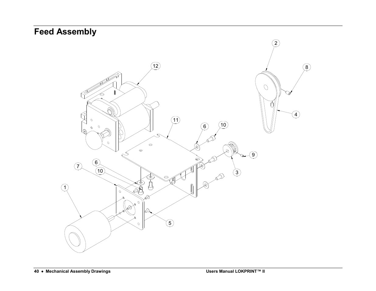 Feed assembly | Avery Dennison LOKPRINT II User Manual | Page 40 / 51