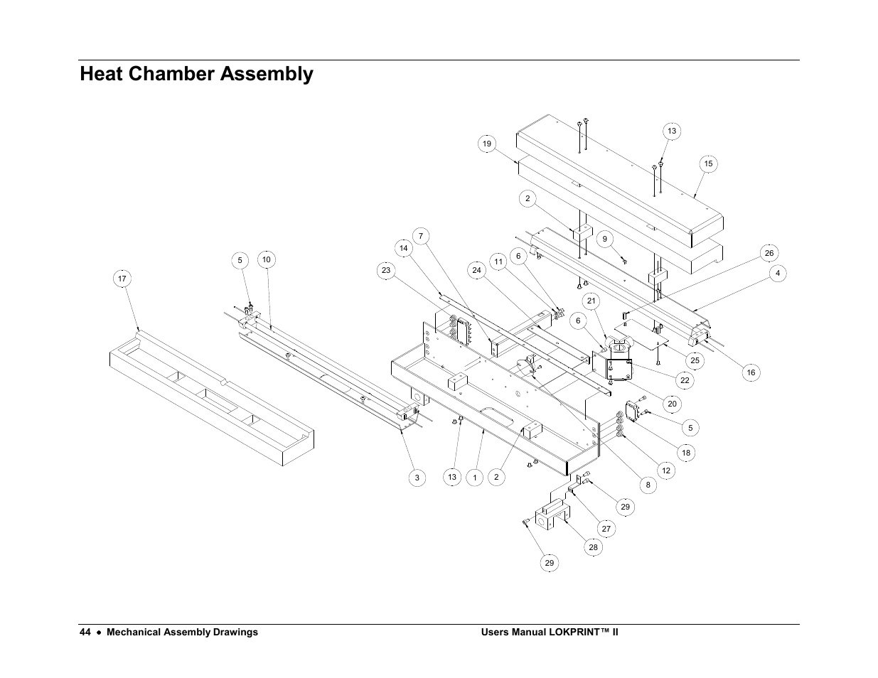 Heat chamber assembly | Avery Dennison LOKPRINT II User Manual | Page 44 / 51