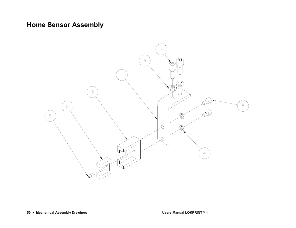 Home sensor assembly | Avery Dennison LOKPRINT II User Manual | Page 50 / 51