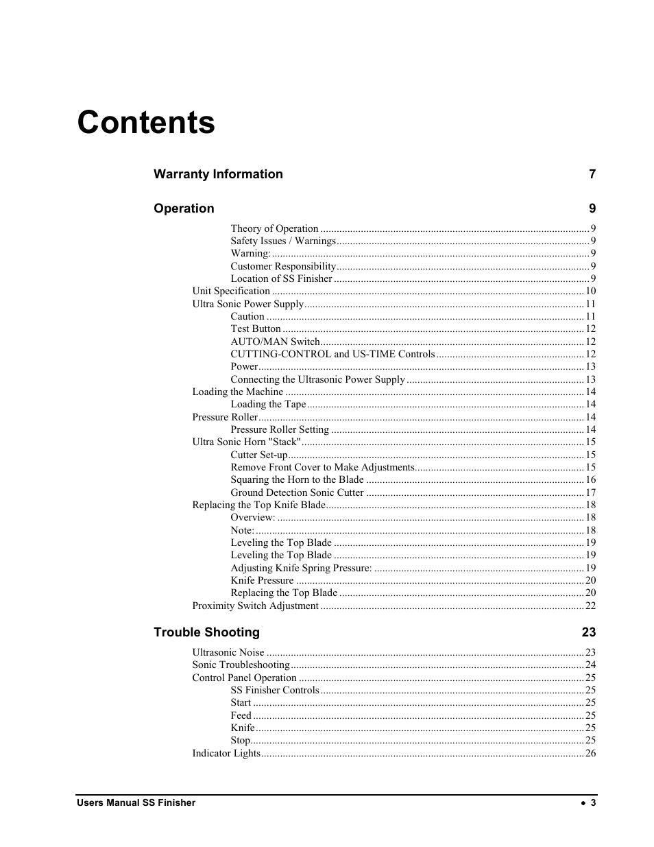 Avery Dennison SS Finisher User Manual | Page 3 / 65