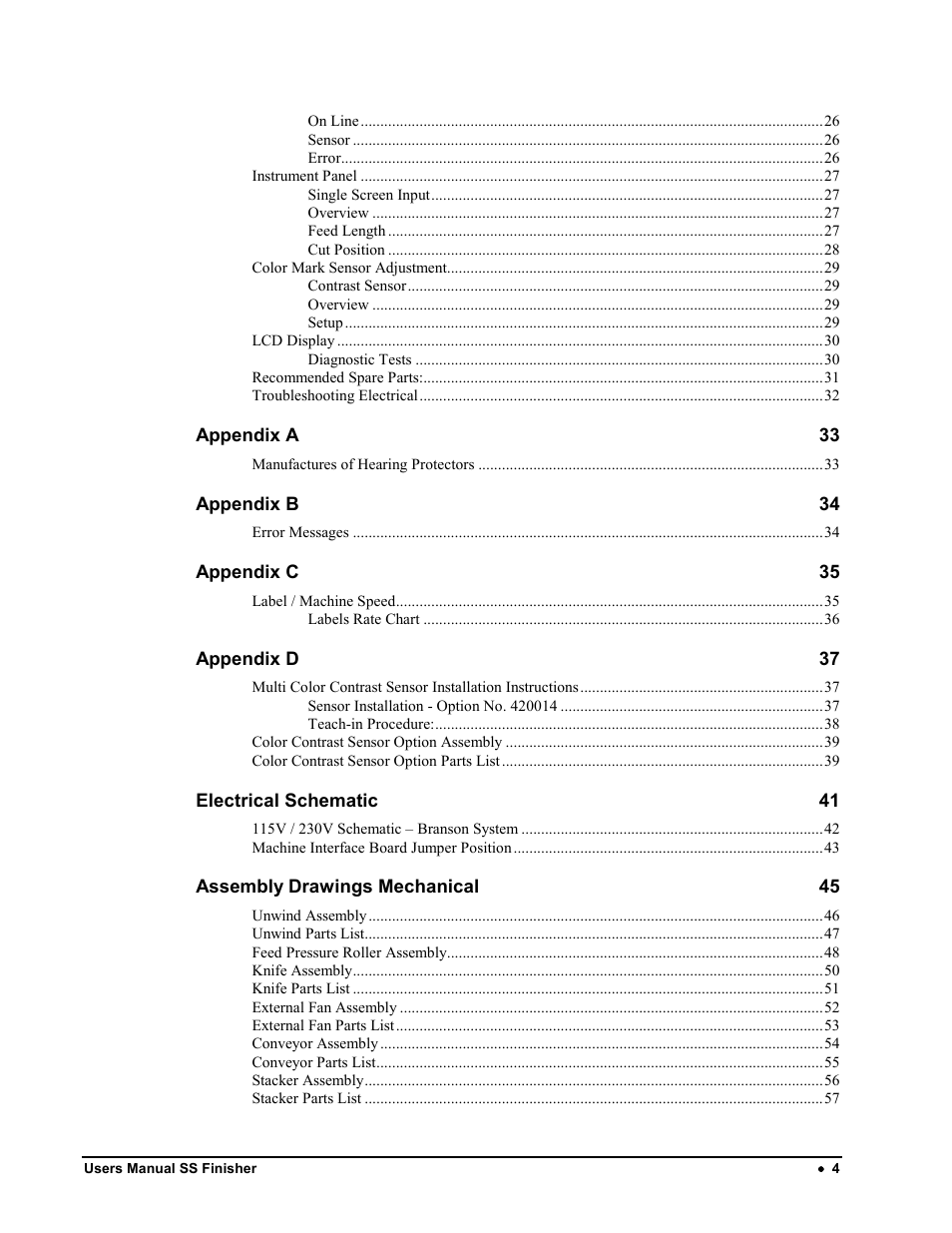 Avery Dennison SS Finisher User Manual | Page 4 / 65