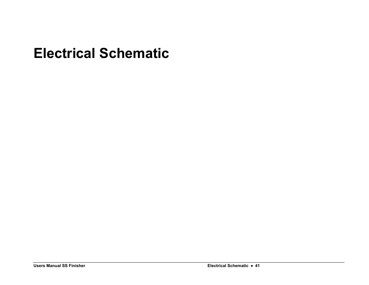 Electrical schematic | Avery Dennison SS Finisher User Manual | Page 41 / 65