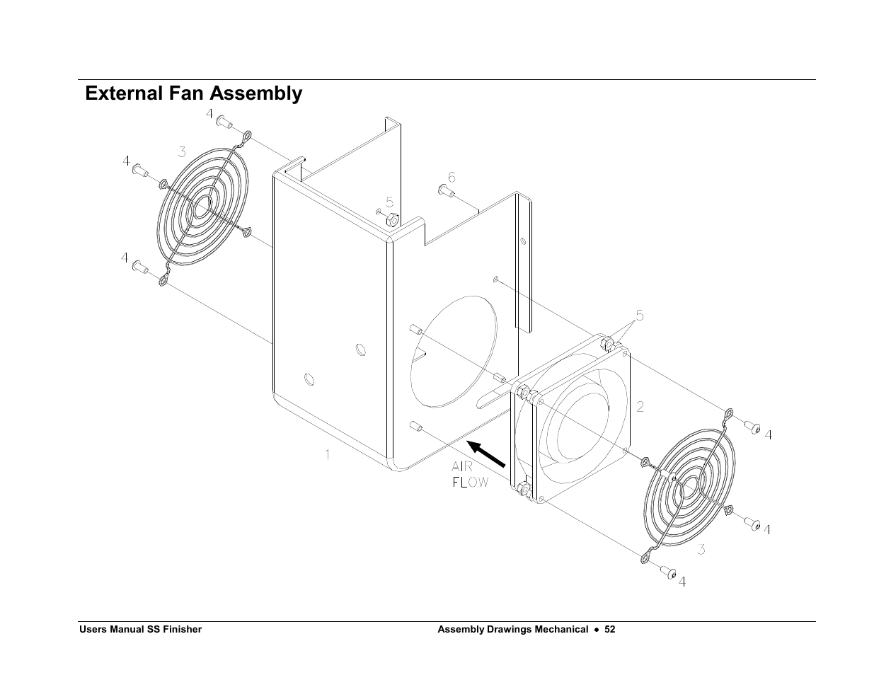 External fan assembly | Avery Dennison SS Finisher User Manual | Page 52 / 65