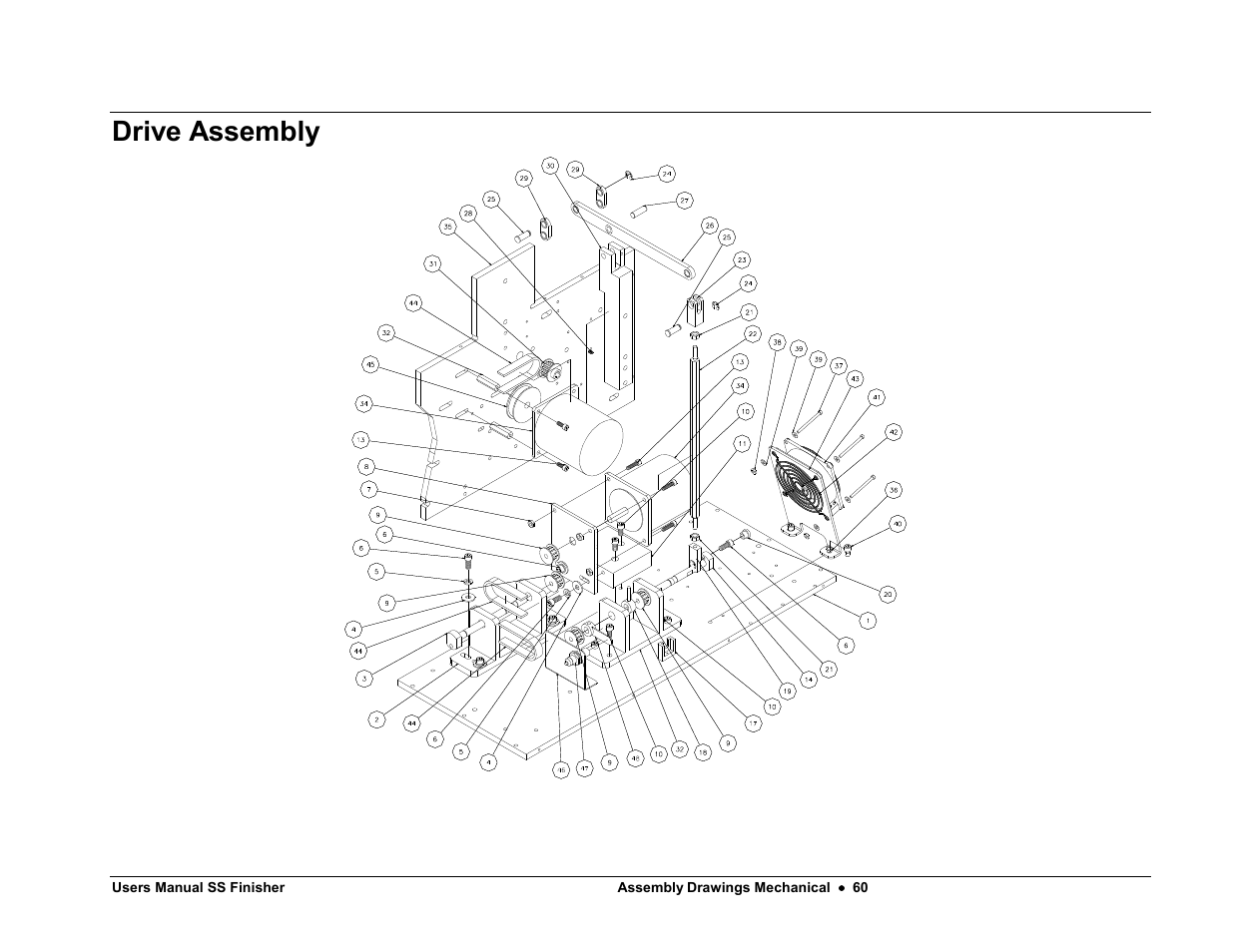 Drive assembly | Avery Dennison SS Finisher User Manual | Page 60 / 65