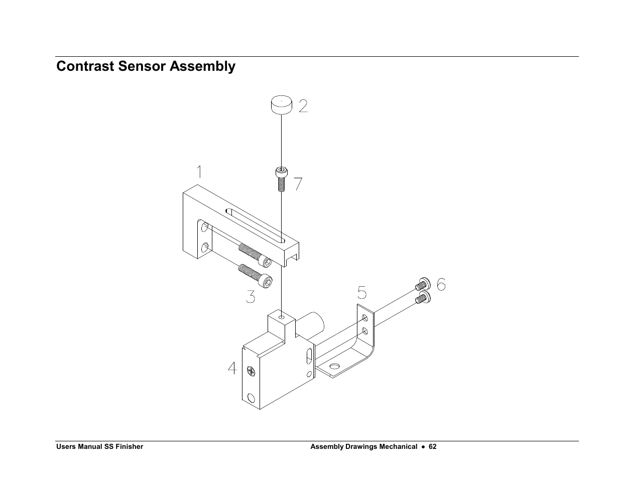 Contrast sensor assembly | Avery Dennison SS Finisher User Manual | Page 62 / 65