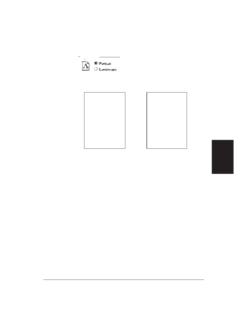 Orientation option, Other selections | Canon BJ-30 User Manual | Page 61 / 183