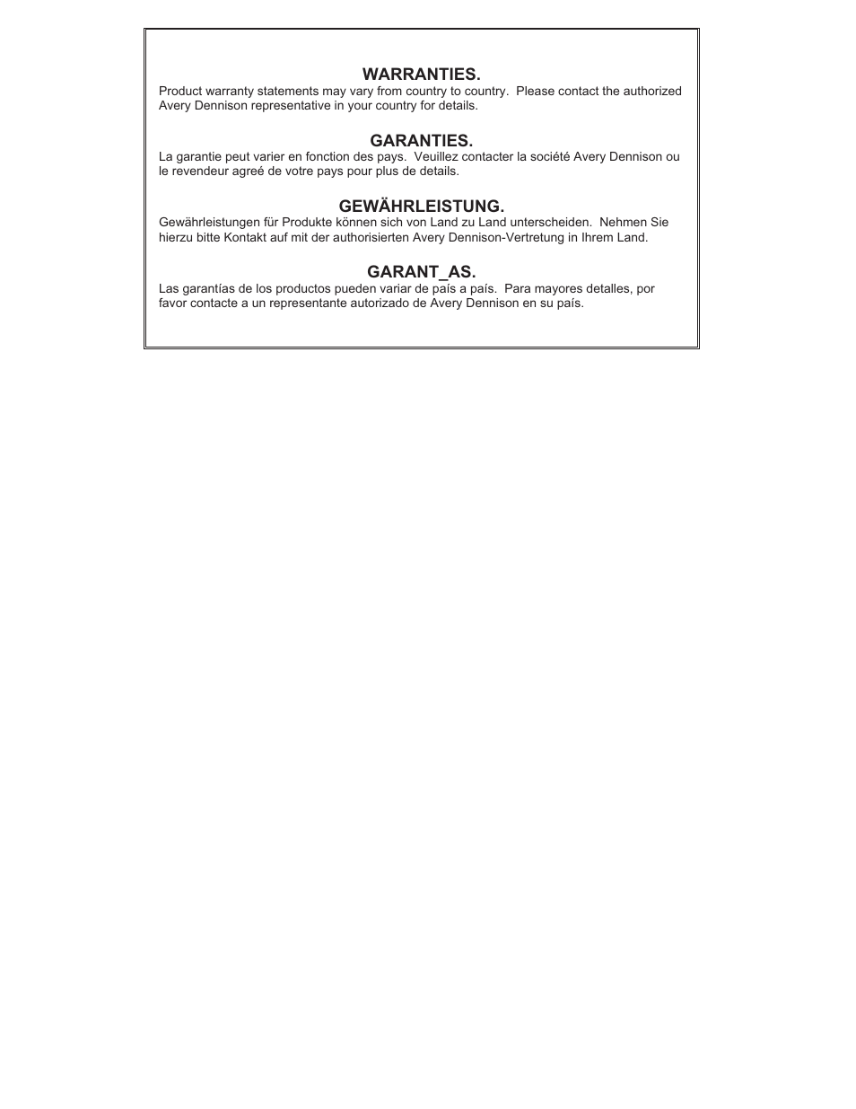 Avery Dennison 1159 Series Monarch User Manual | Page 4 / 4