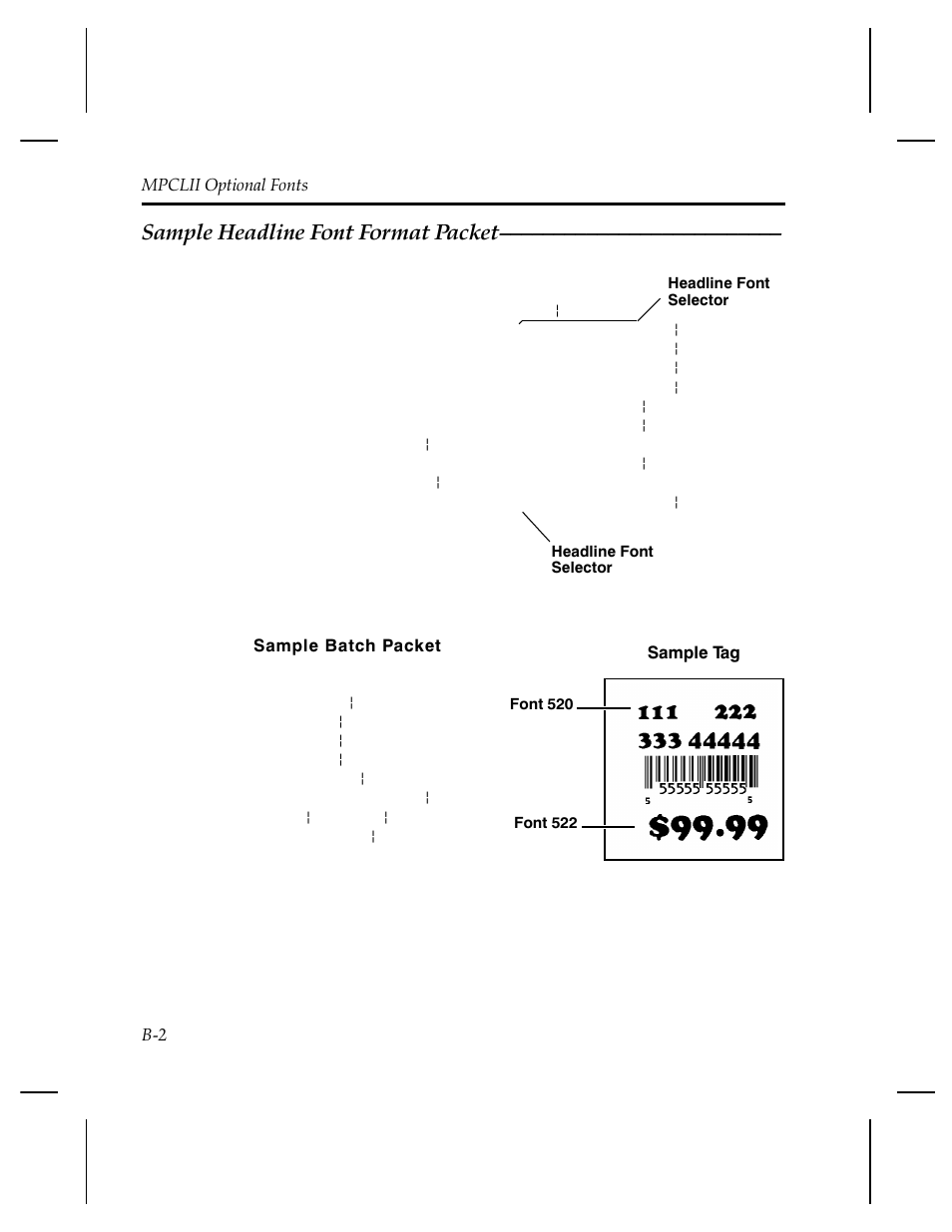 Sample headline font format packet | Avery Dennison 1460 User Manual | Page 28 / 32