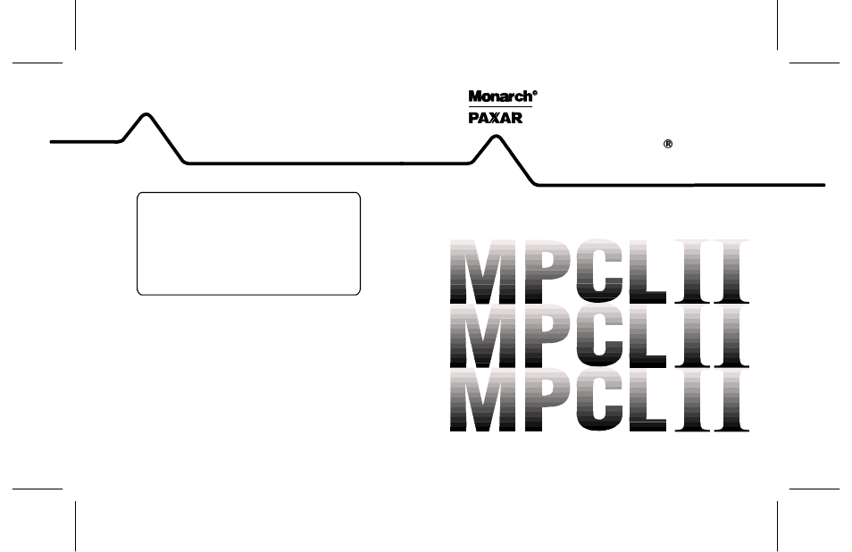 Optional fonts manual, Control language, Monarch printer | Avery Dennison 1460 User Manual | Page 32 / 32