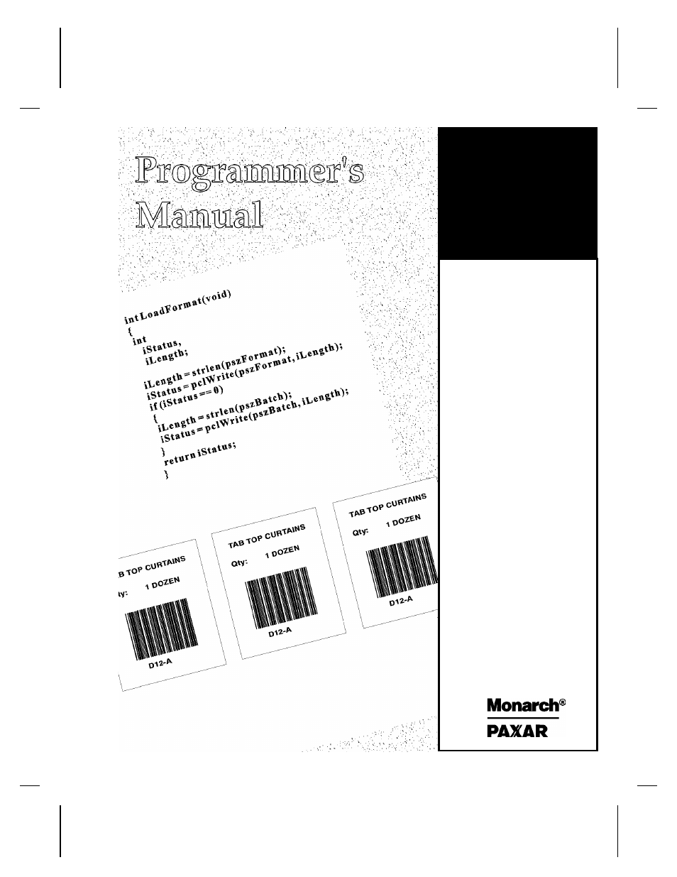 Avery Dennison 6035 Programmer Manual Rev.CA 6/01 User Manual | 233 pages