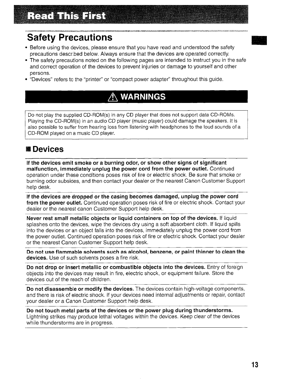 Canon SELPHY CP400 User Manual | Page 14 / 97