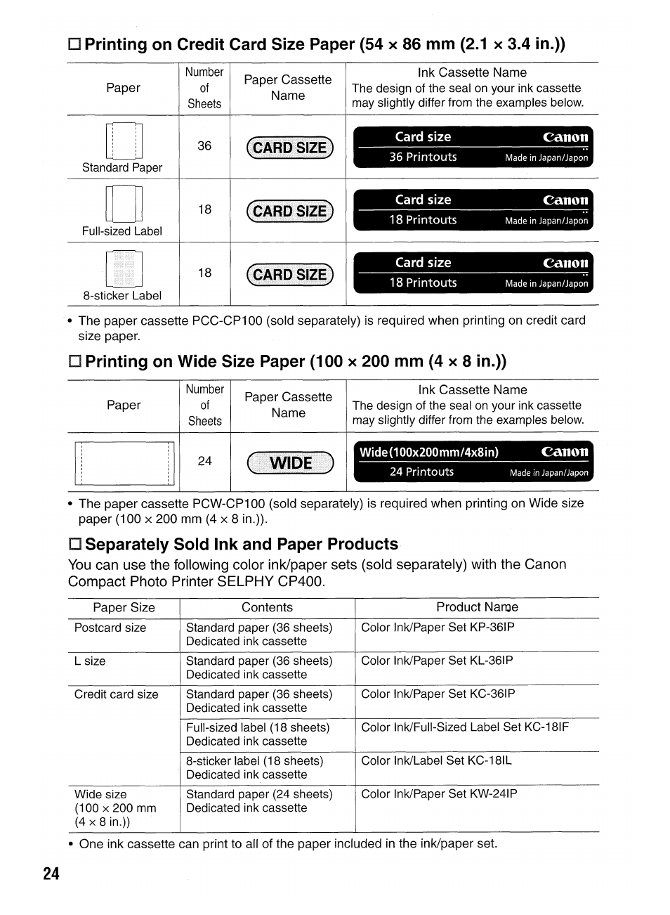 Canon SELPHY CP400 User Manual | Page 25 / 97