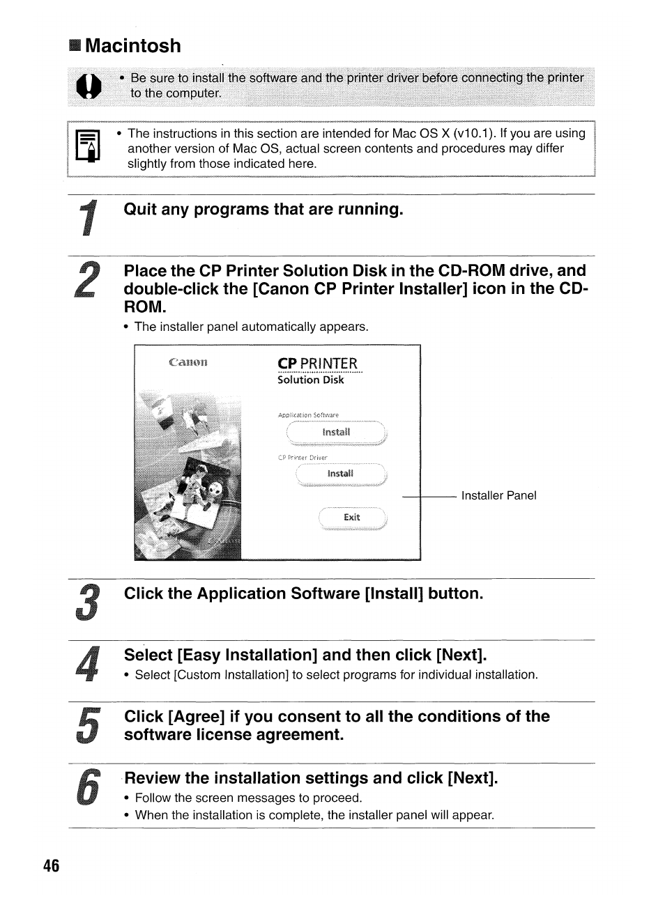 Macintosh users | Canon SELPHY CP400 User Manual | Page 47 / 97