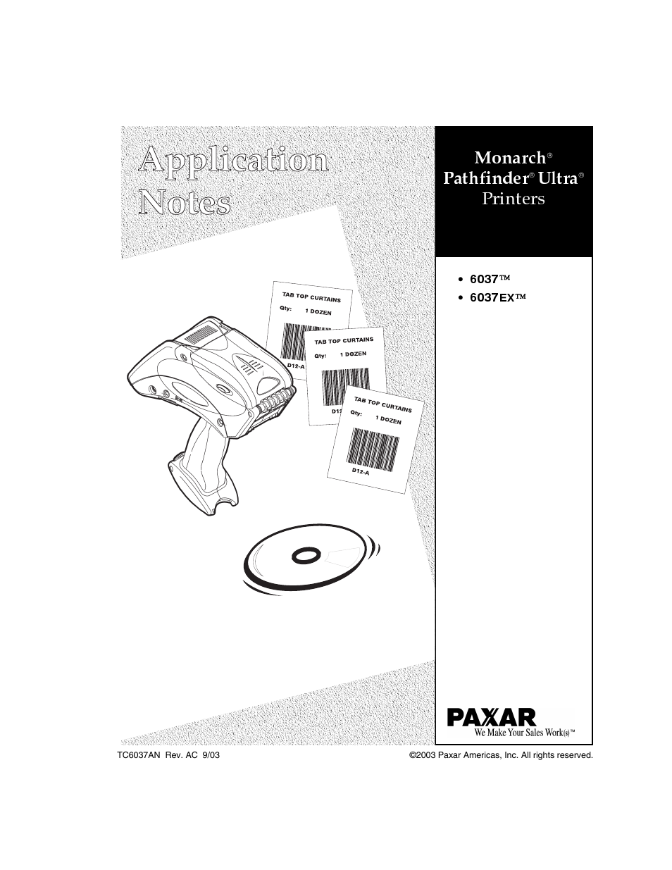 Avery Dennison 6037 Rev.AC 9/03 User Manual | 42 pages