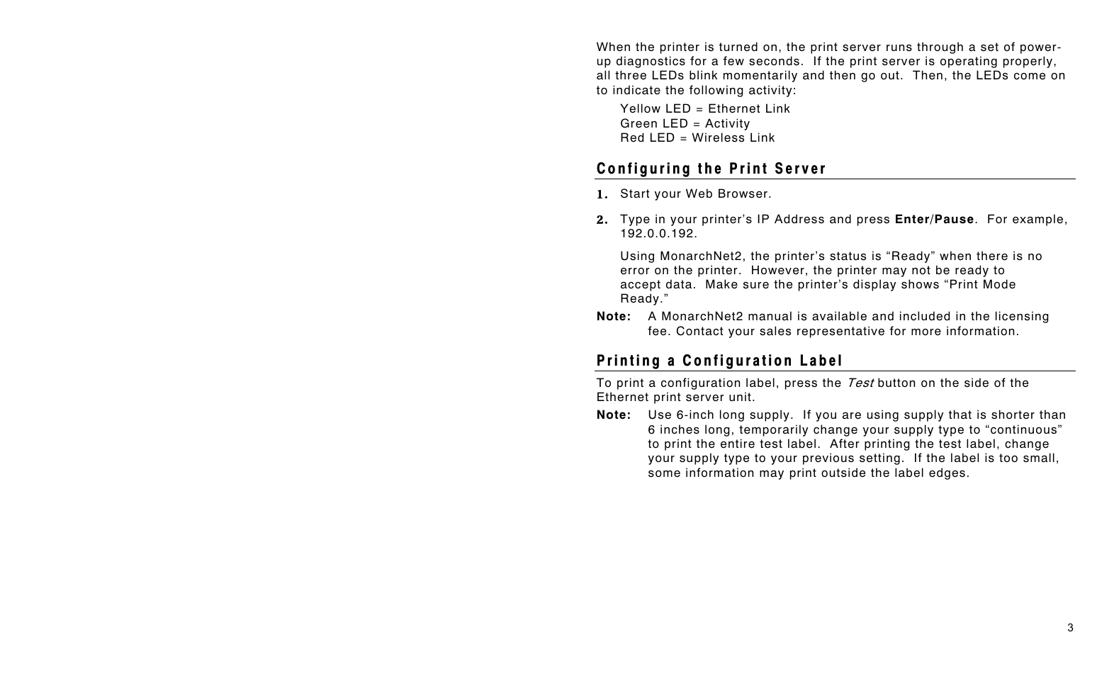 Avery Dennison 7410 Network Card Setup Guide User Manual | Page 3 / 4