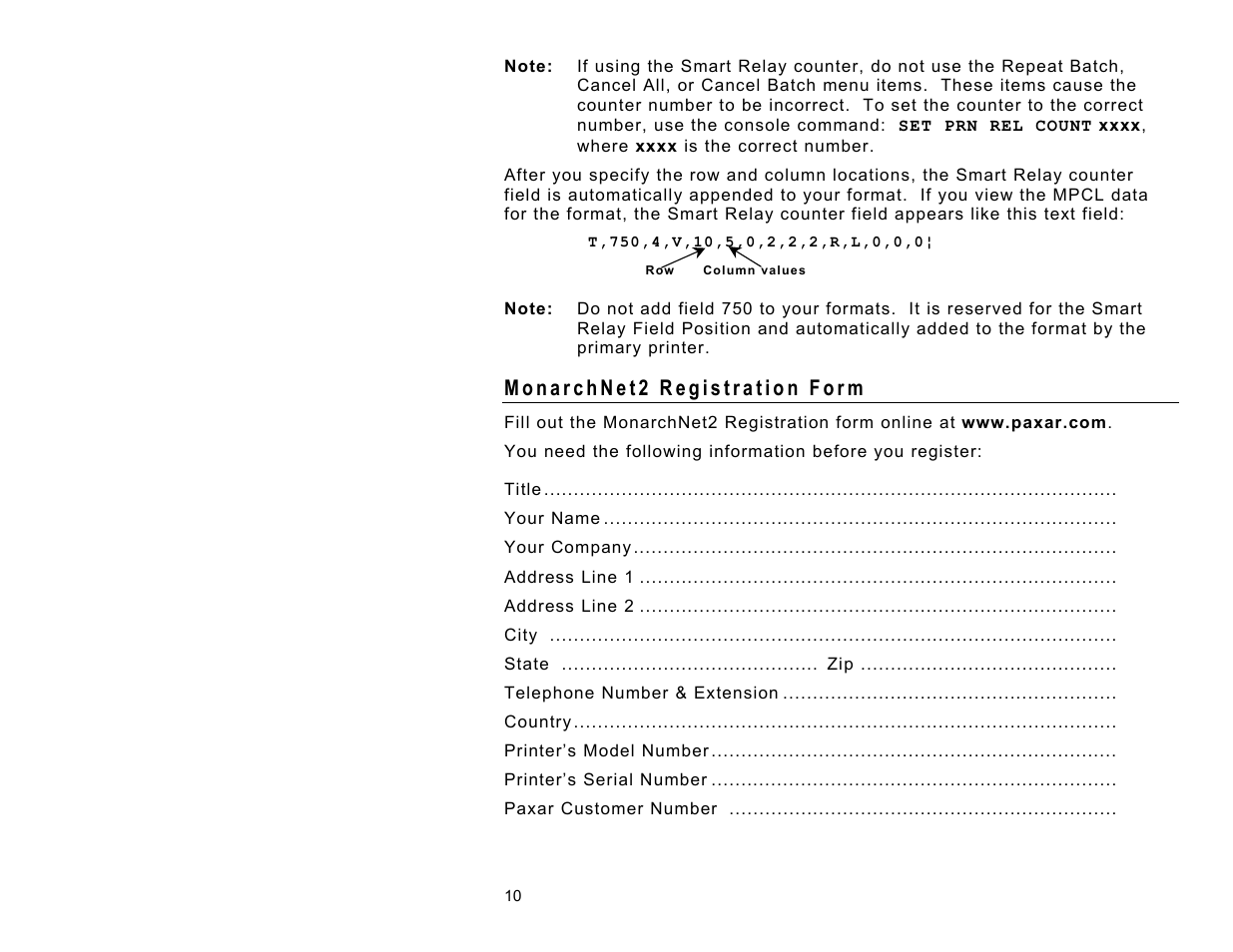 Avery Dennison 7410 MonarchNet2 Smart Relay User Manual | Page 10 / 10