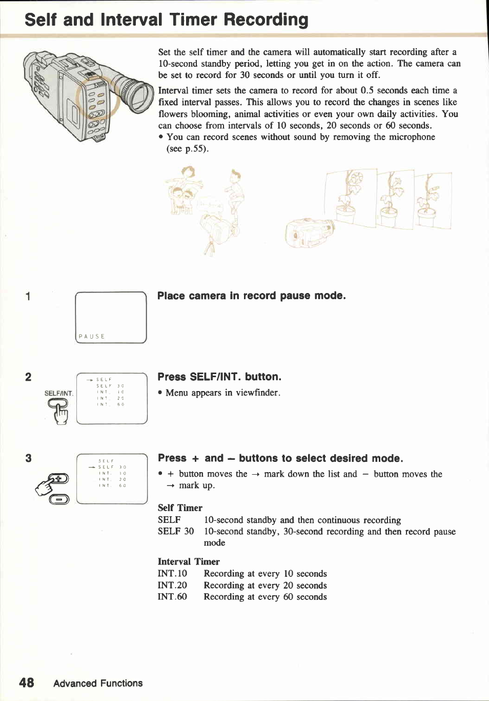 Wireless fade, Place camera in record pause mode, Press fade start/stop button | Canon E800 User Manual | Page 60 / 79