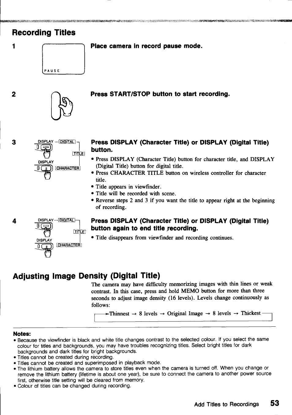 Creating digital titles, Frame your image and press memo button | Canon E800 User Manual | Page 65 / 79