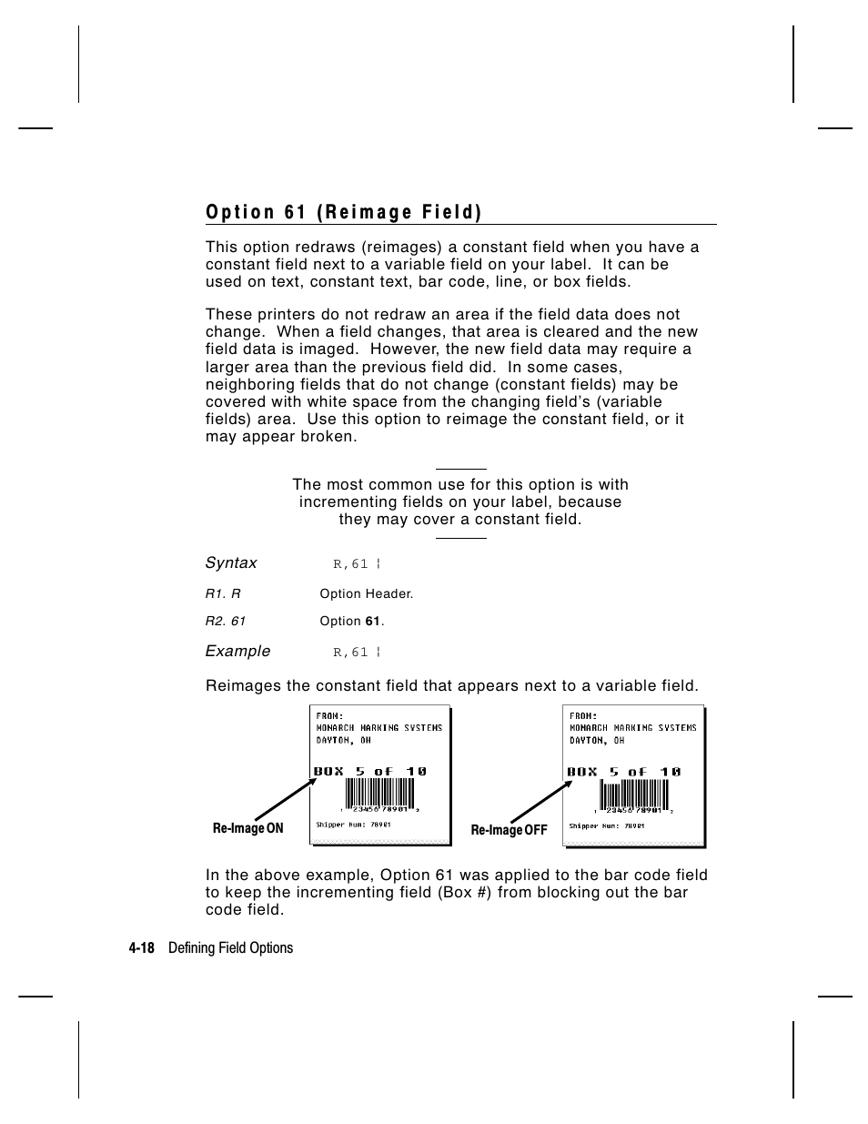 Paxar Monarch 9850 User Manual | Page 126 / 322