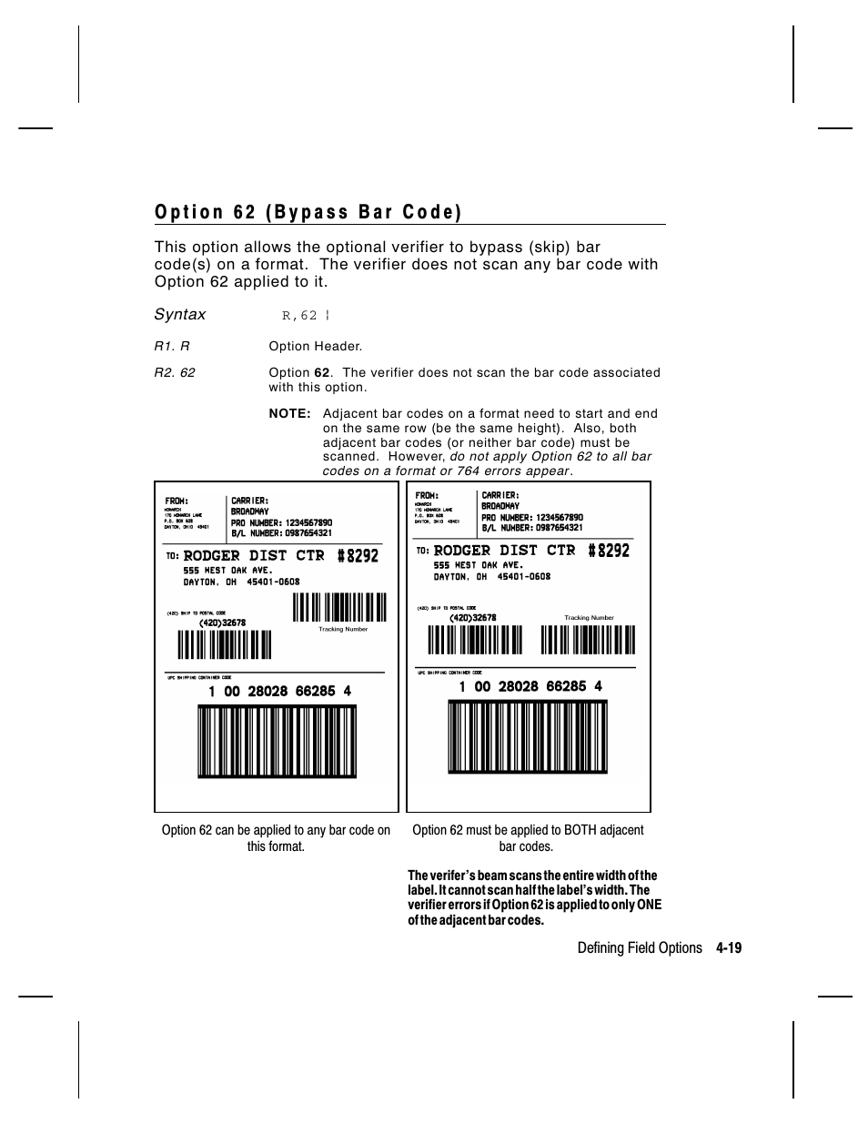 Paxar Monarch 9850 User Manual | Page 127 / 322