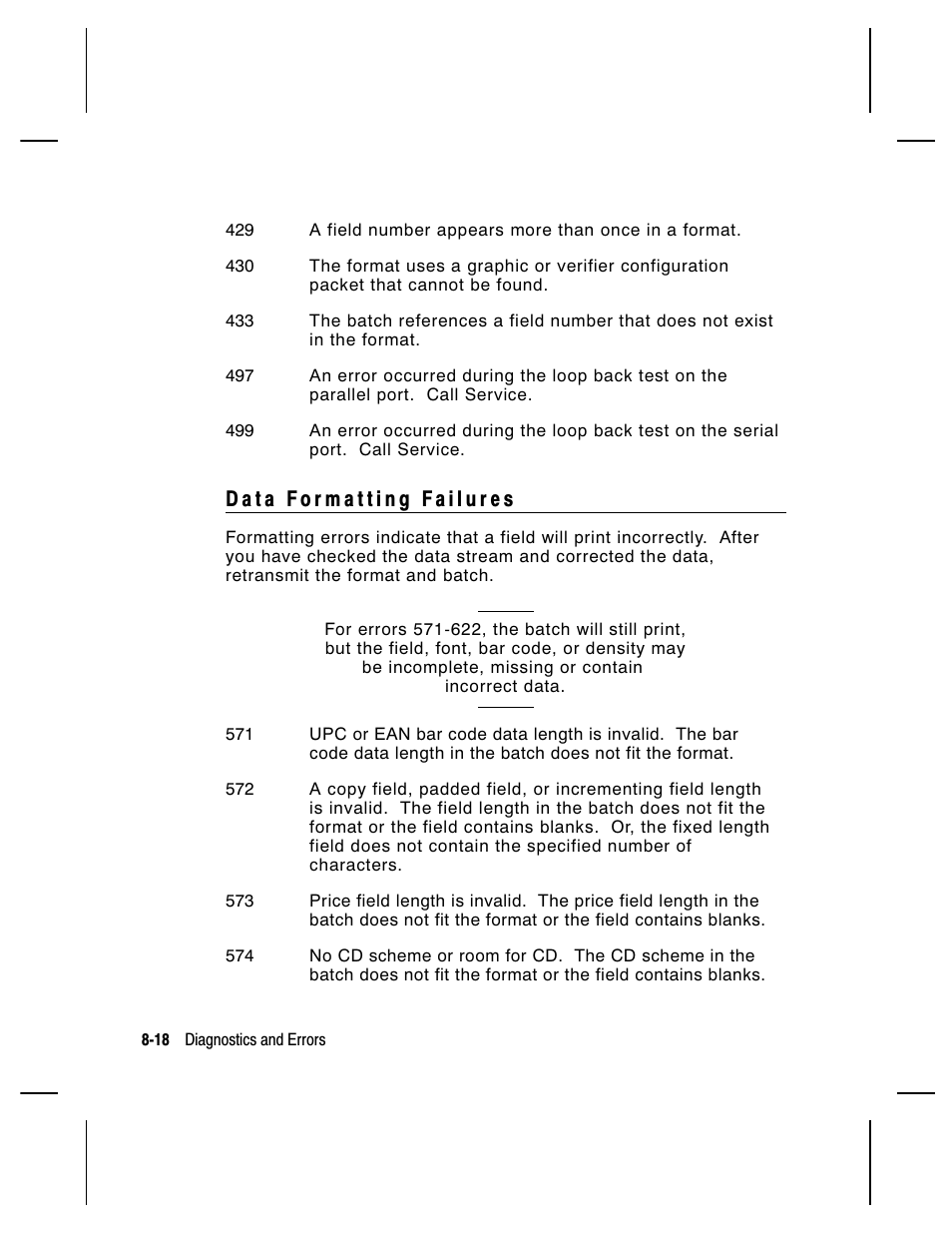 Paxar Monarch 9850 User Manual | Page 208 / 322