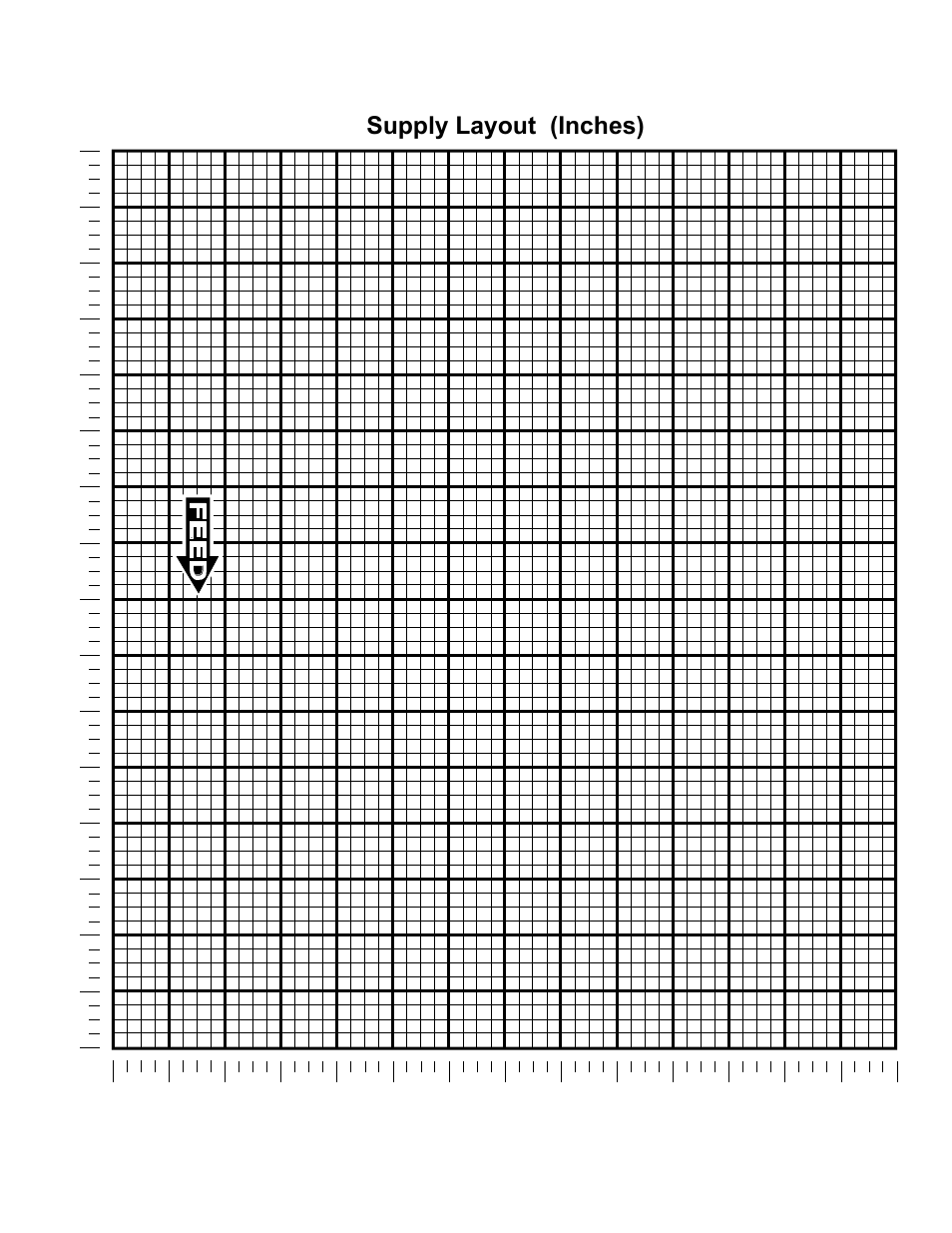 Supply layout (inches) | Paxar Monarch 9850 User Manual | Page 295 / 322