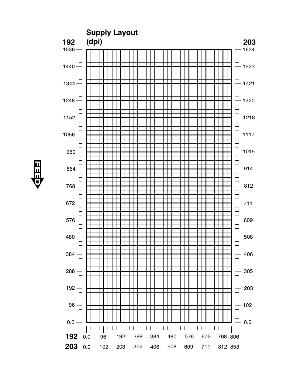 Supply layout (dpi) | Paxar Monarch 9850 User Manual | Page 297 / 322