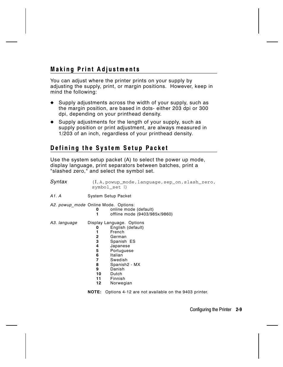 Paxar Monarch 9850 User Manual | Page 31 / 322