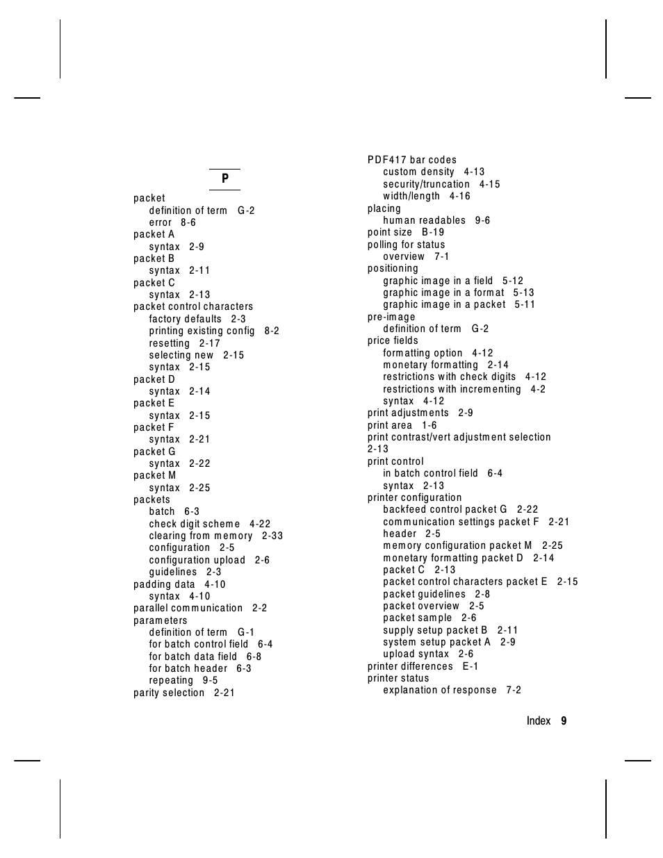 Paxar Monarch 9850 User Manual | Page 315 / 322