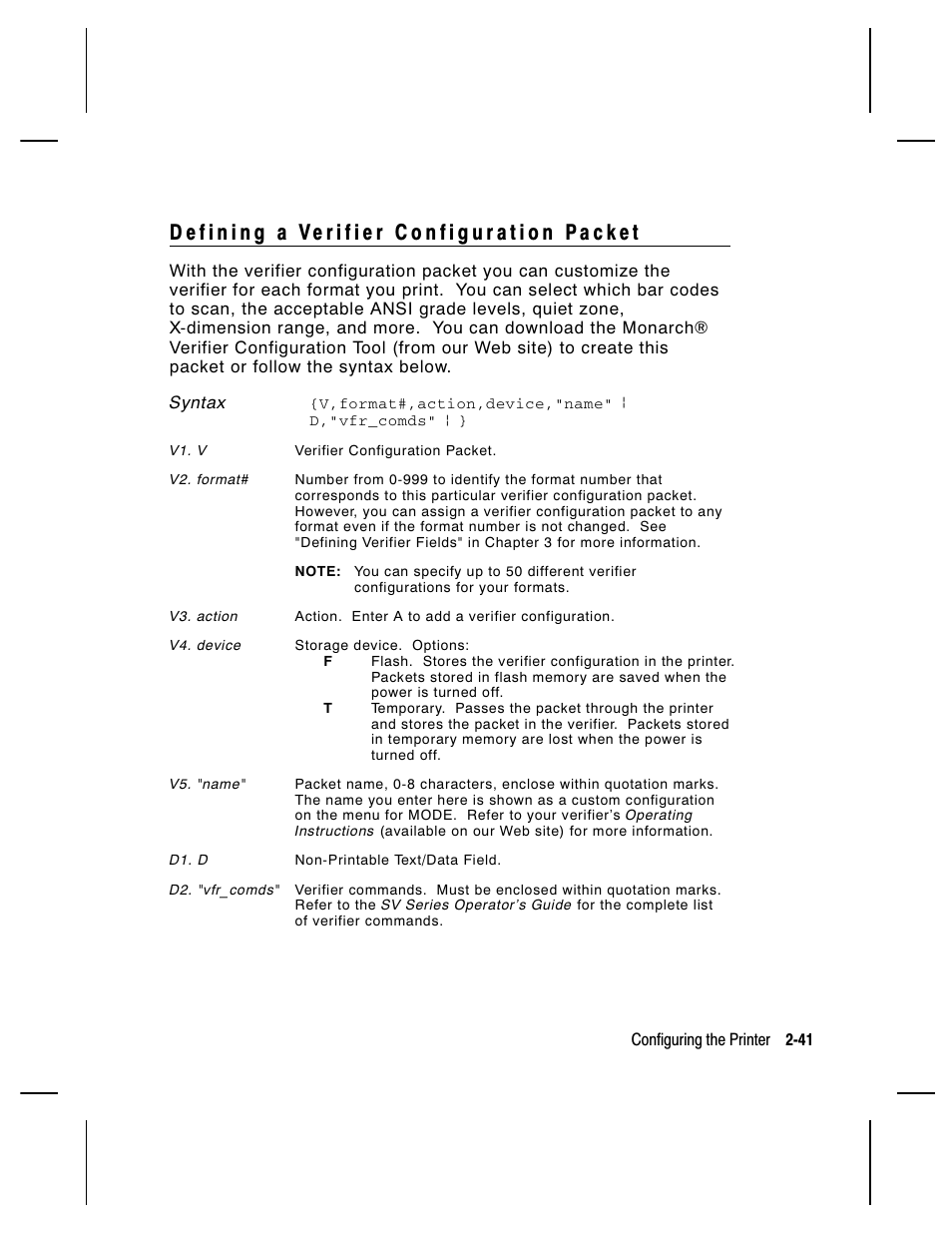 Paxar Monarch 9850 User Manual | Page 63 / 322