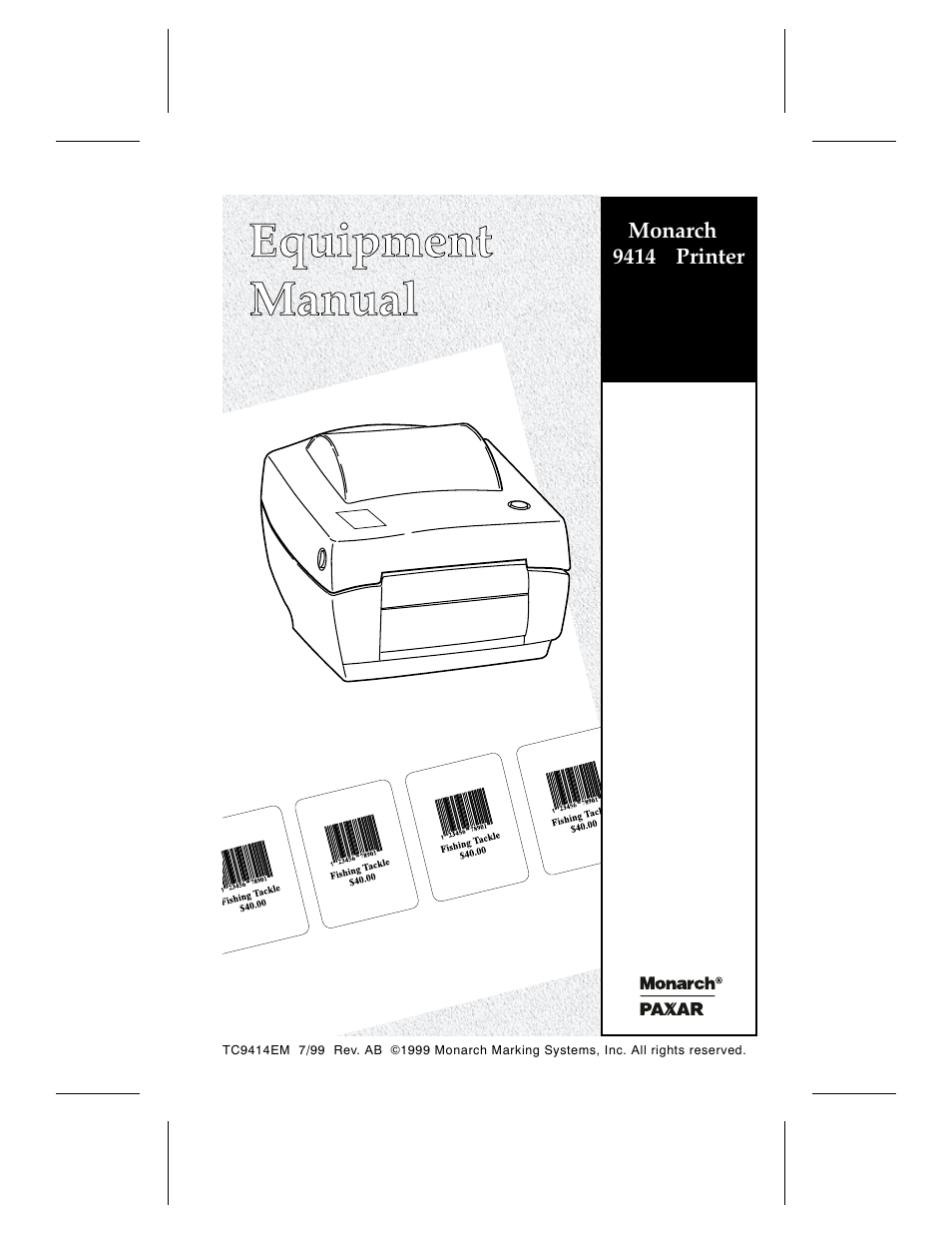 Avery Dennison 9414 Equipment Manual User Manual | 36 pages