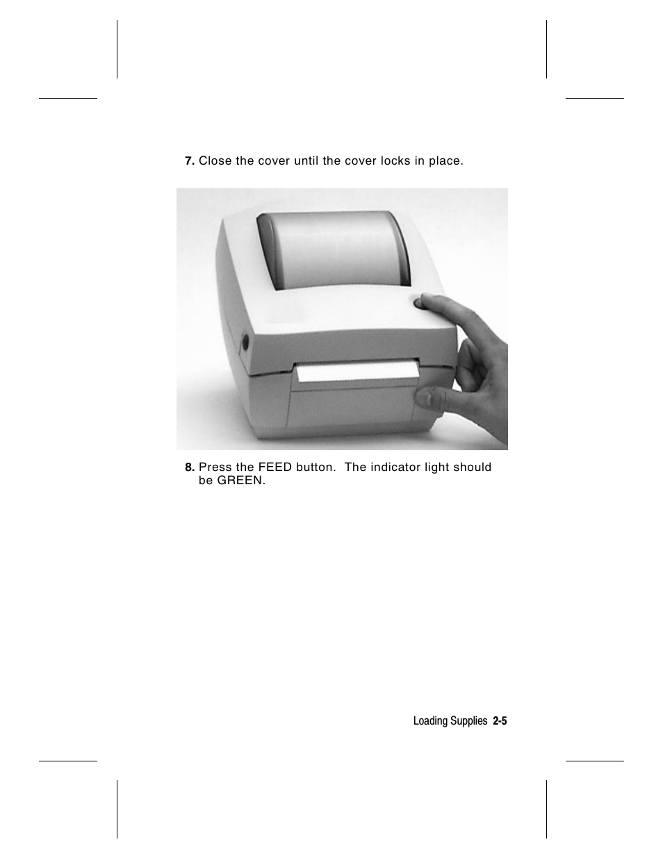 Loading fan-fold supplies 2-11 | Avery Dennison 9414 Equipment Manual User Manual | Page 17 / 36