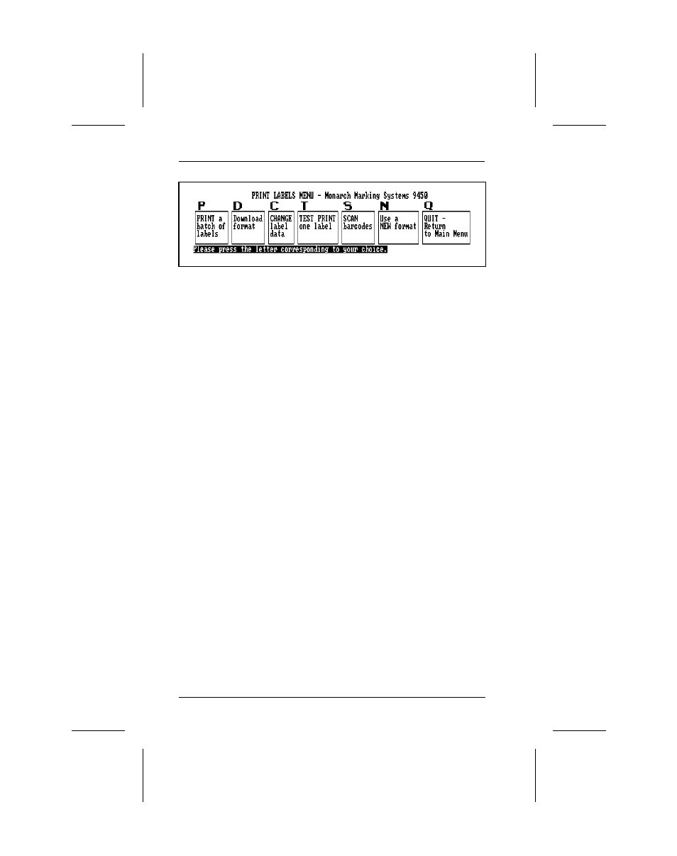 Printing a test label | Avery Dennison 9450 RASCAL User Manual | Page 48 / 92