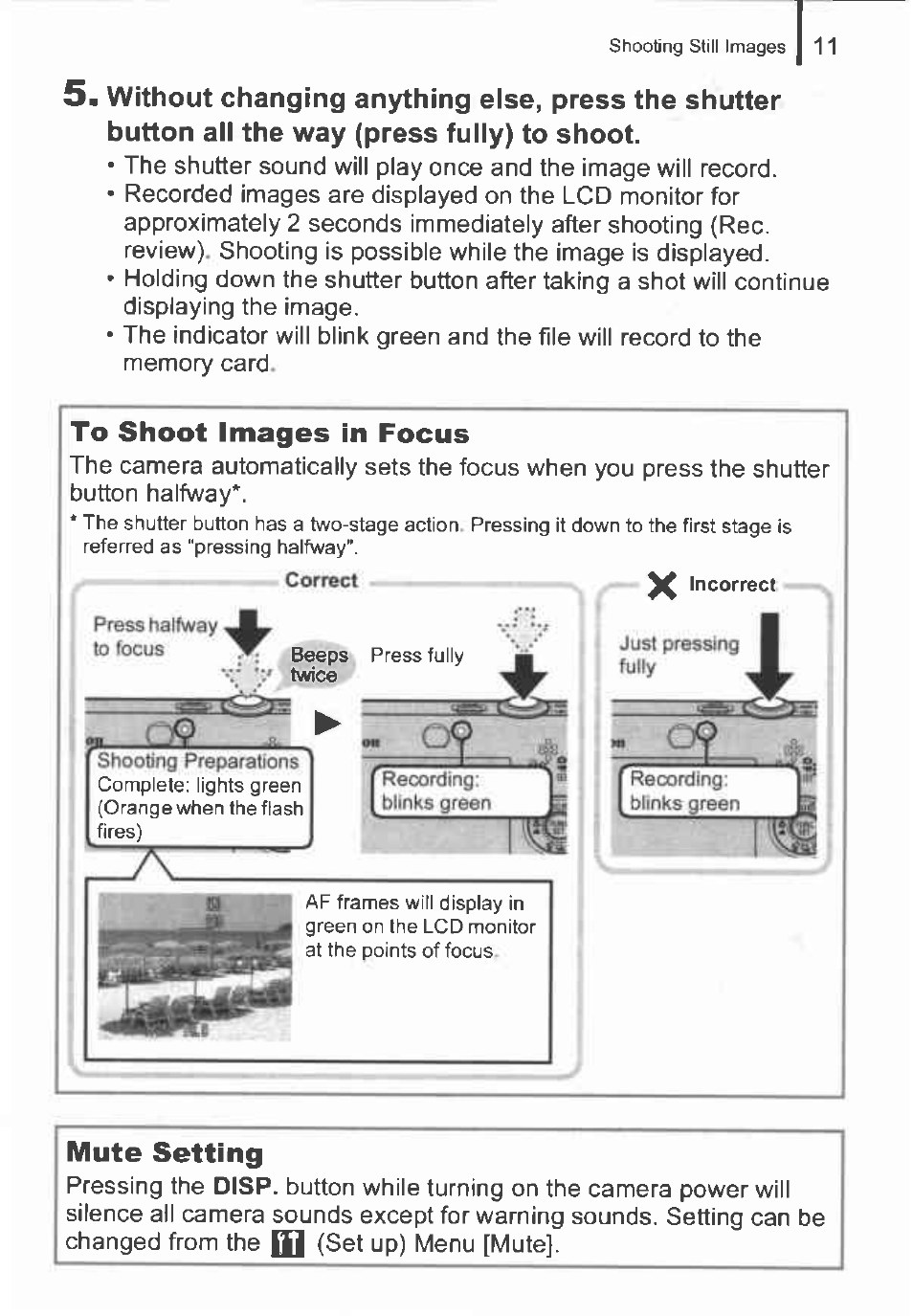 Without changing anything else, press the shutter | Canon IXUS 82IS User Manual | Page 13 / 36