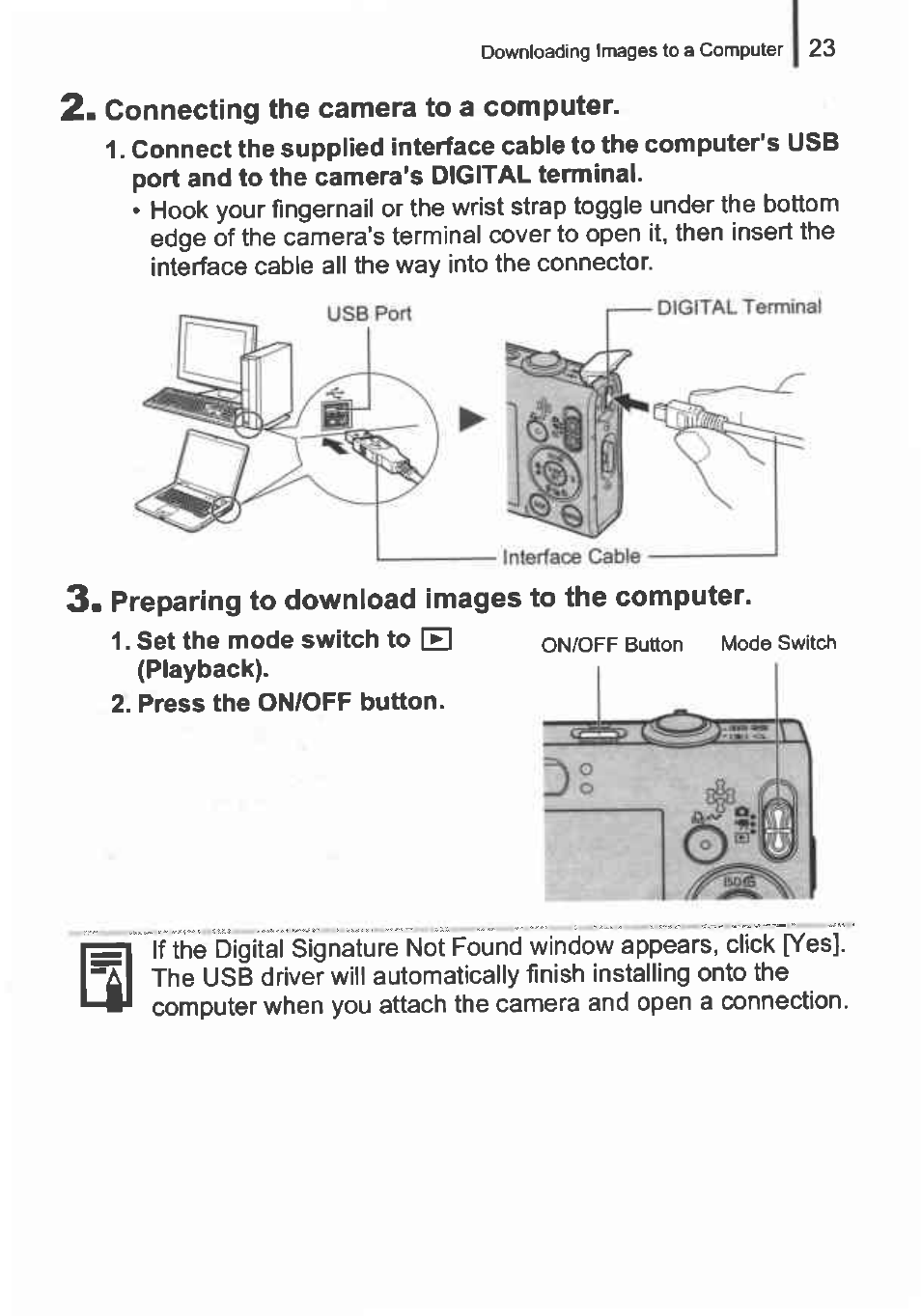 Connecting the camera to a computer | Canon IXUS 82IS User Manual | Page 25 / 36