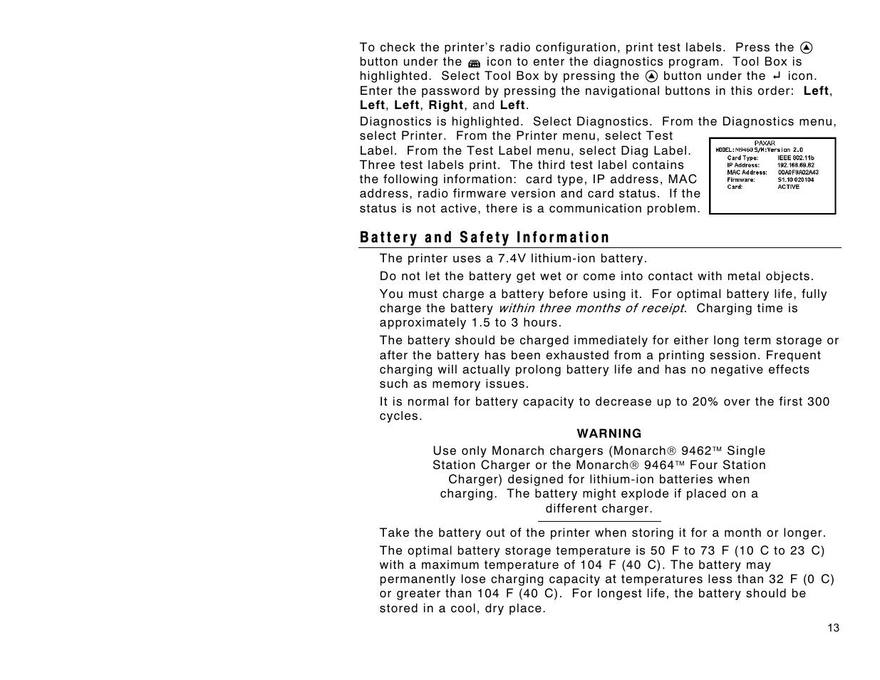 Avery Dennison 9460IP User Manual | Page 13 / 16