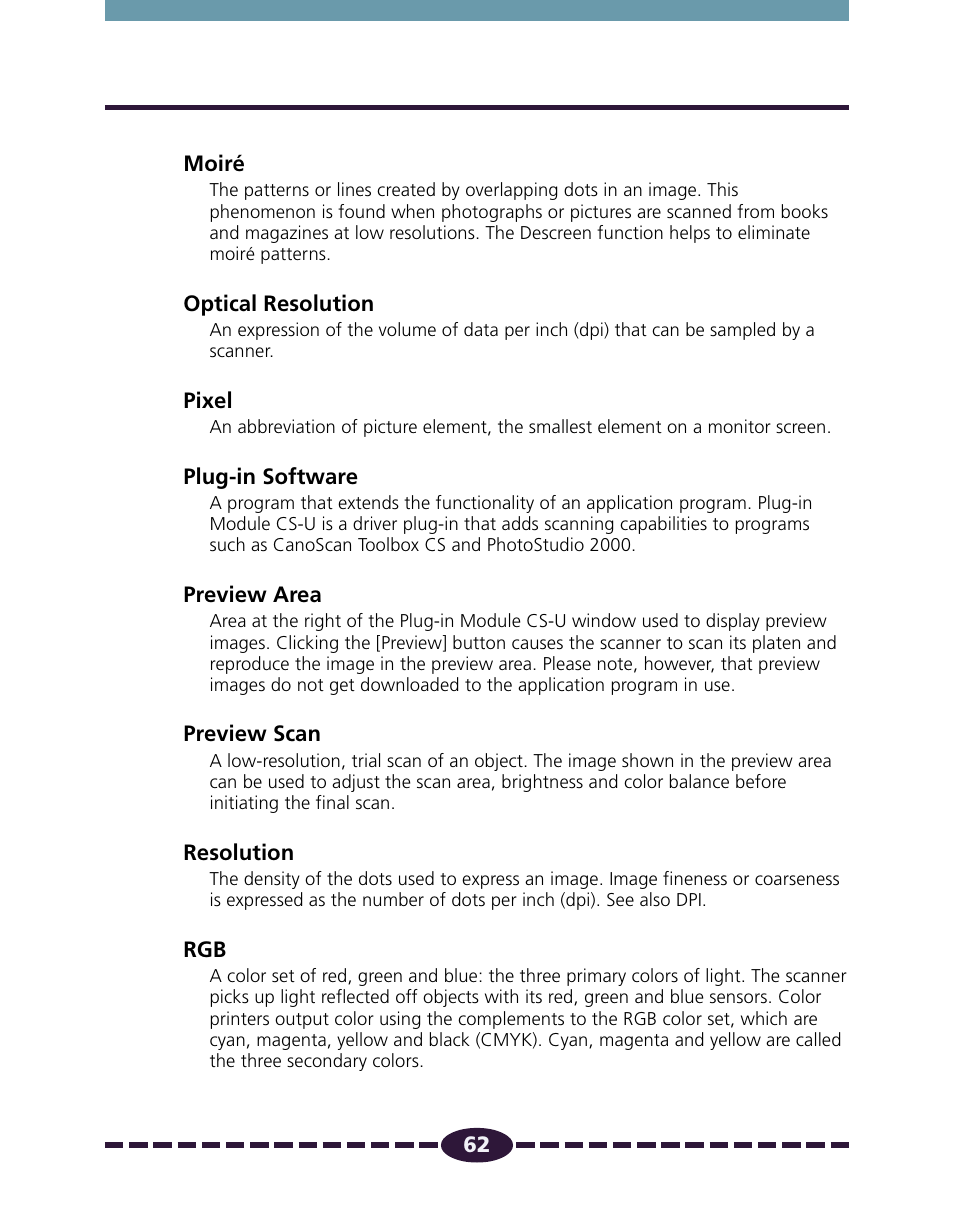 Canon N650U User Manual | Page 62 / 67