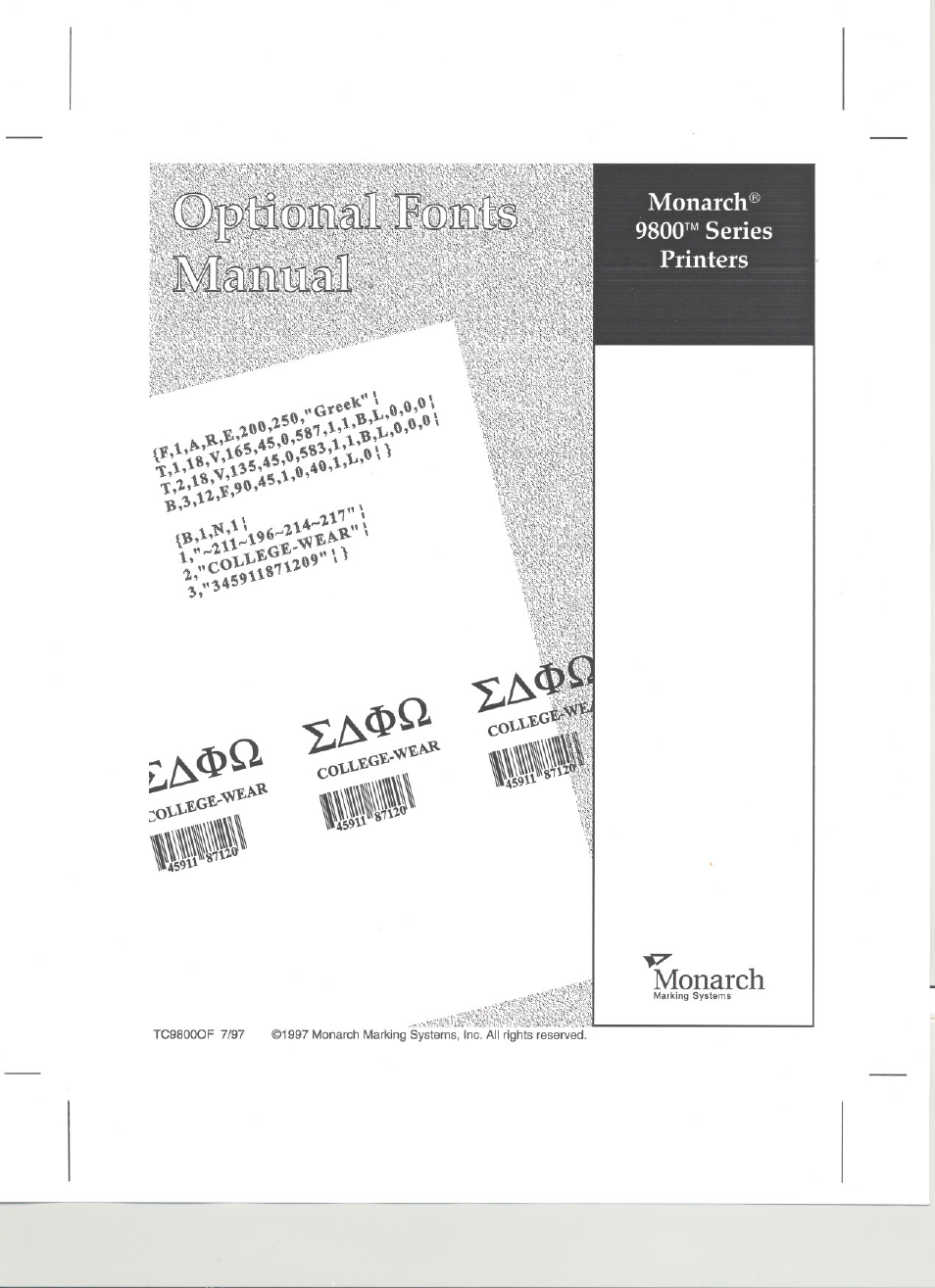 Avery Dennison 9820 User Manual | 24 pages