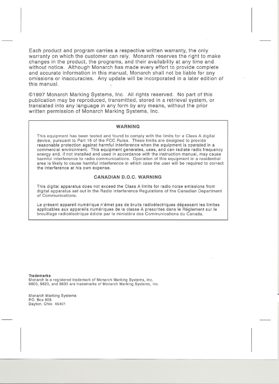 Avery Dennison 9820 User Manual | Page 2 / 24