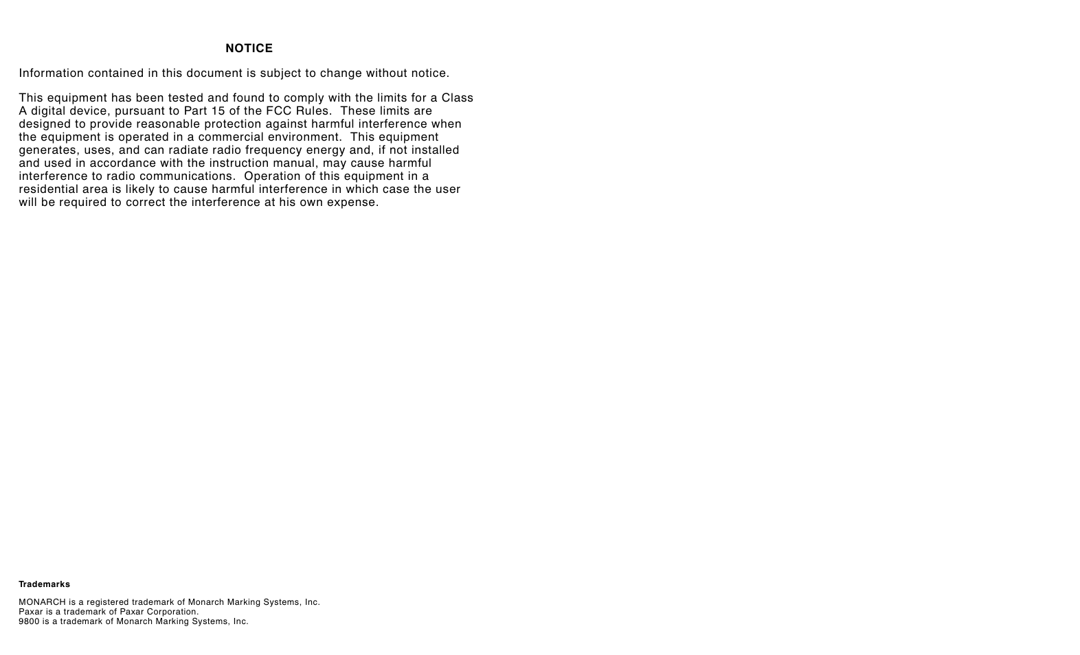 Avery Dennison 9820 Coax Interface User Manual | Page 2 / 24